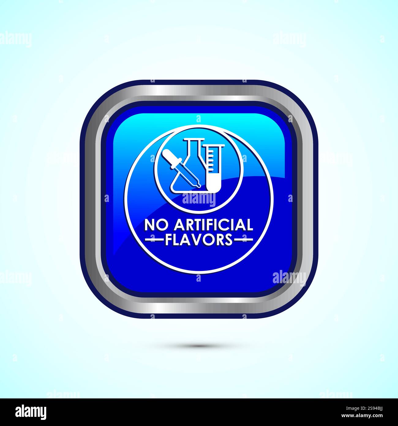 No artificial flavor icon design illustration, Artificial flavor free ...