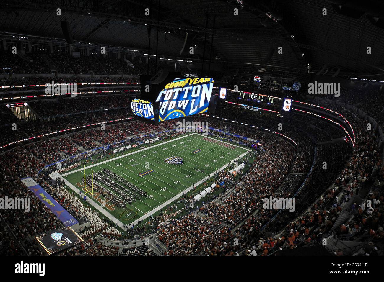 Overall general view of the interior of AT&amp;T Stadium during the Cotton