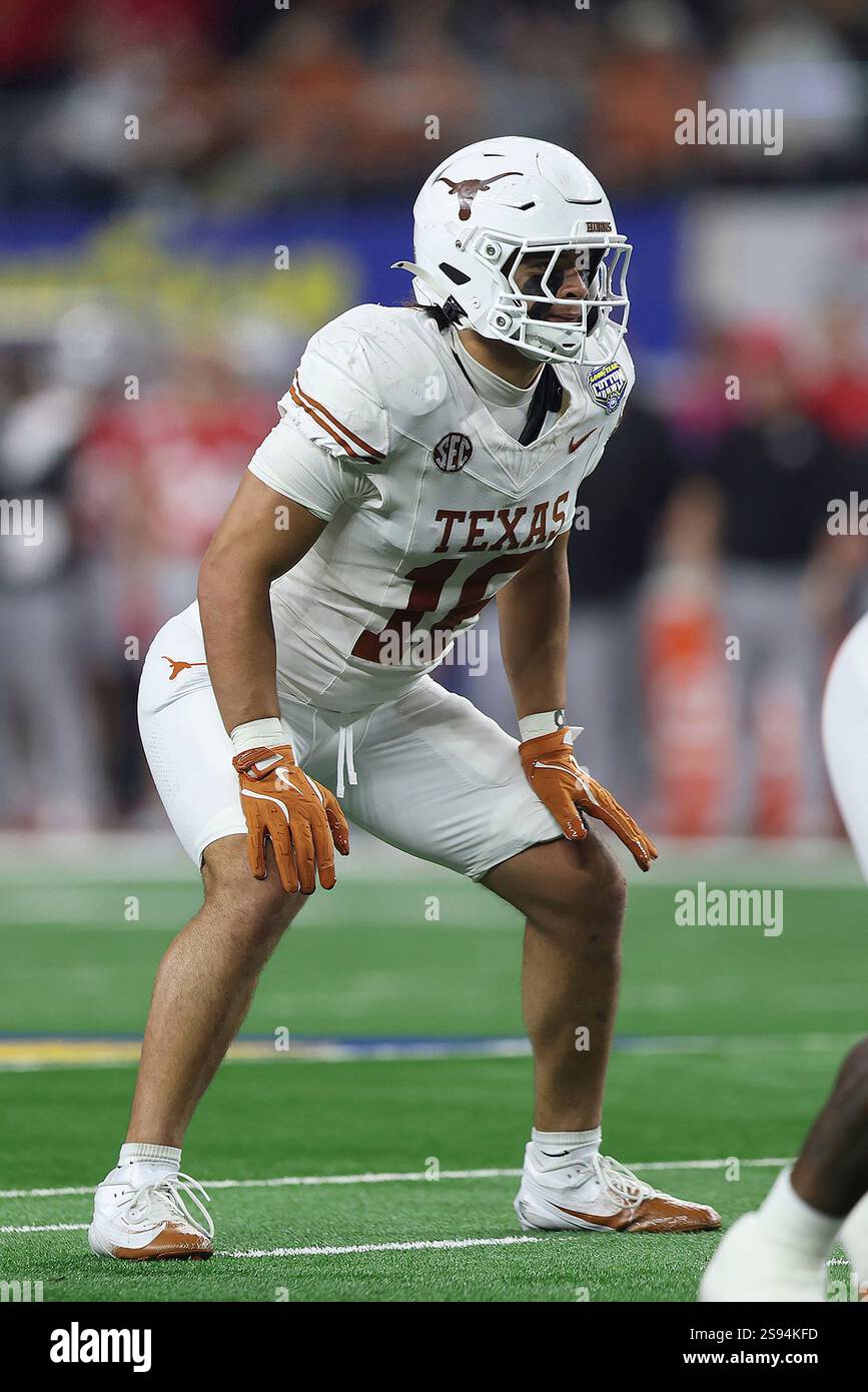 Texas safety Michael Taaffe (16) lines up before the snap during the