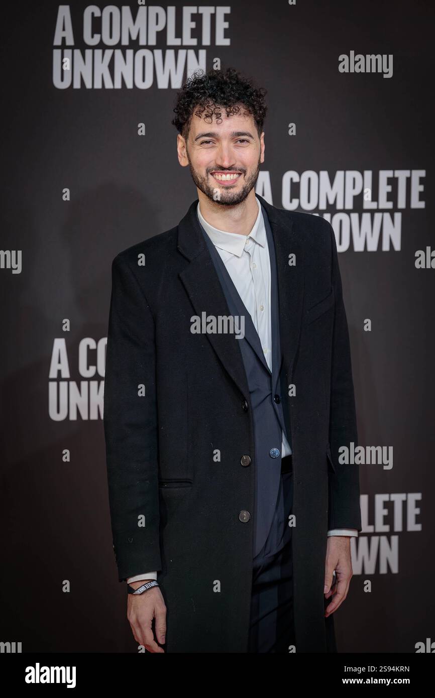 Italian premiere of the movie A Complete Unknown. Rome, Italy January