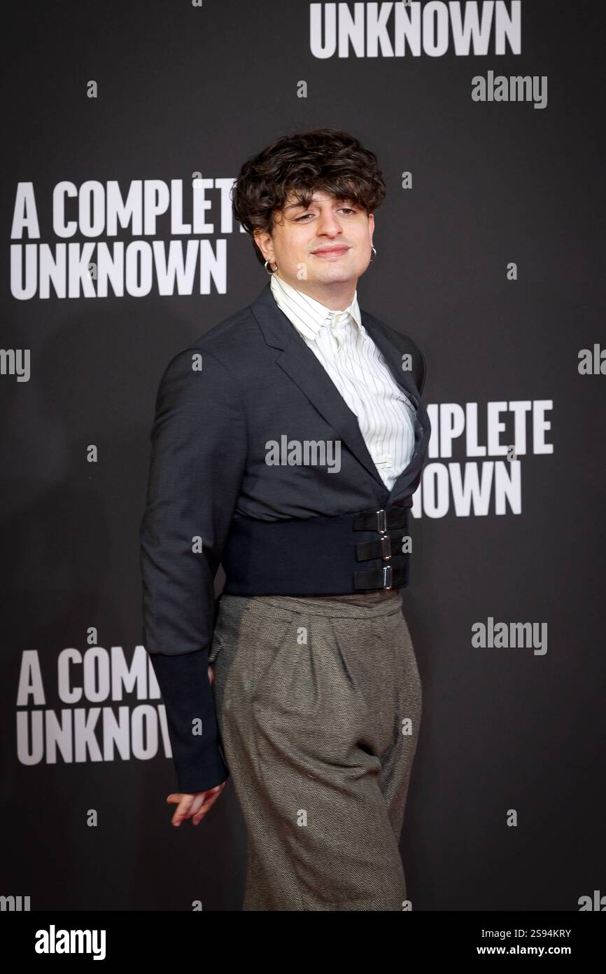 Italian premiere of the movie A Complete Unknown. Rome, Italy January