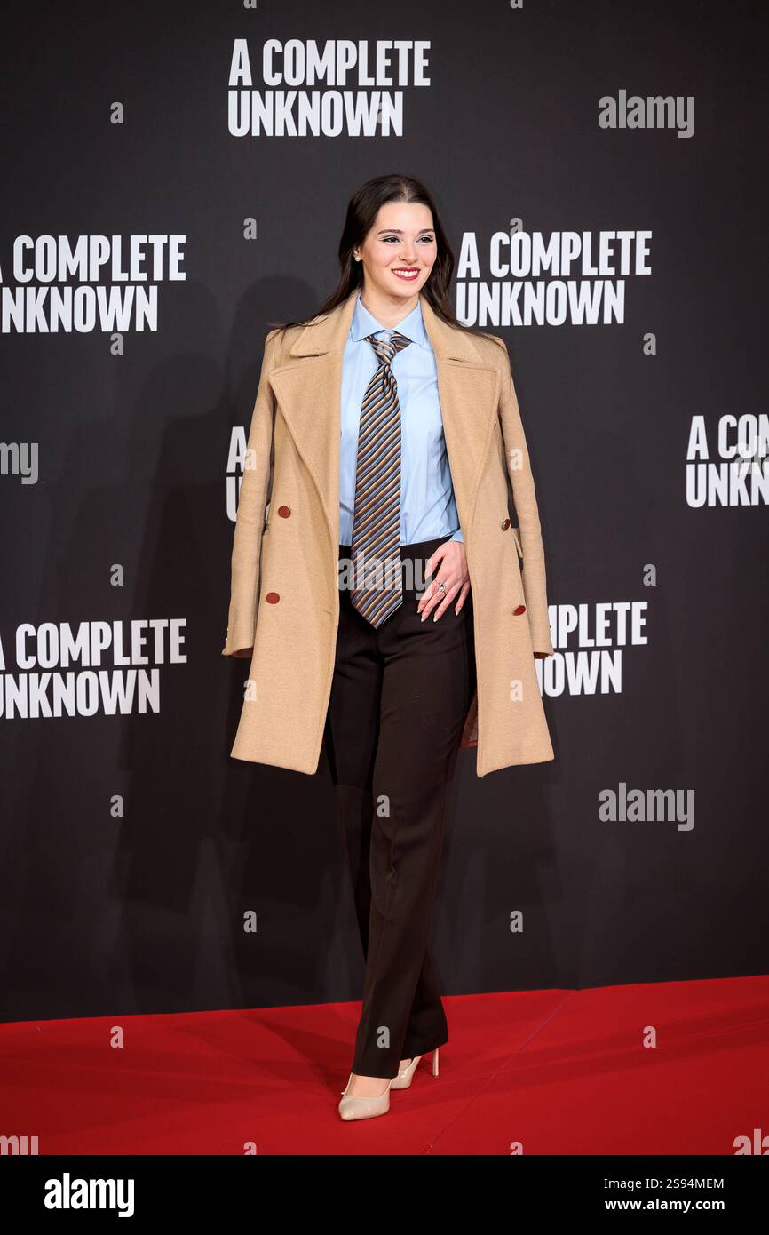 Italian premiere of the movie A Complete Unknown. Rome, Italy January