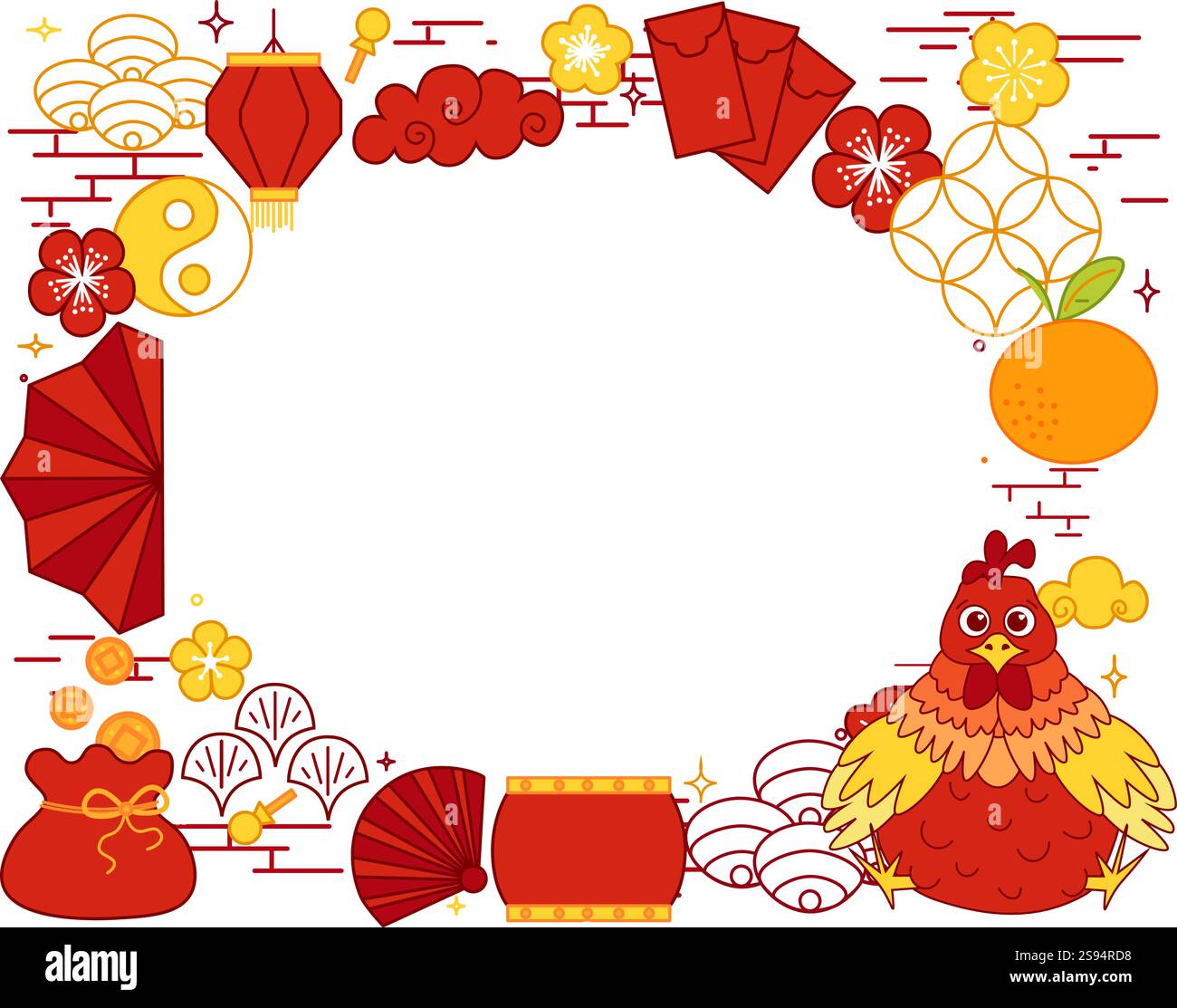 chinese new year frame design