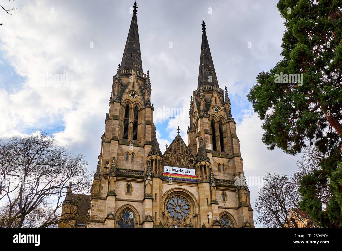 Stuttgart, Baden-Württemberg, Germany - January 23, 2025: The Catholic ...