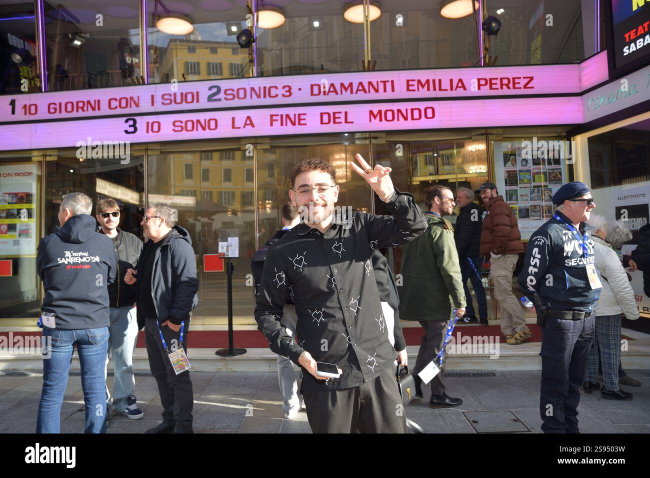 First day of rehearsals at the Ariston of the Sanremo Festival 2025