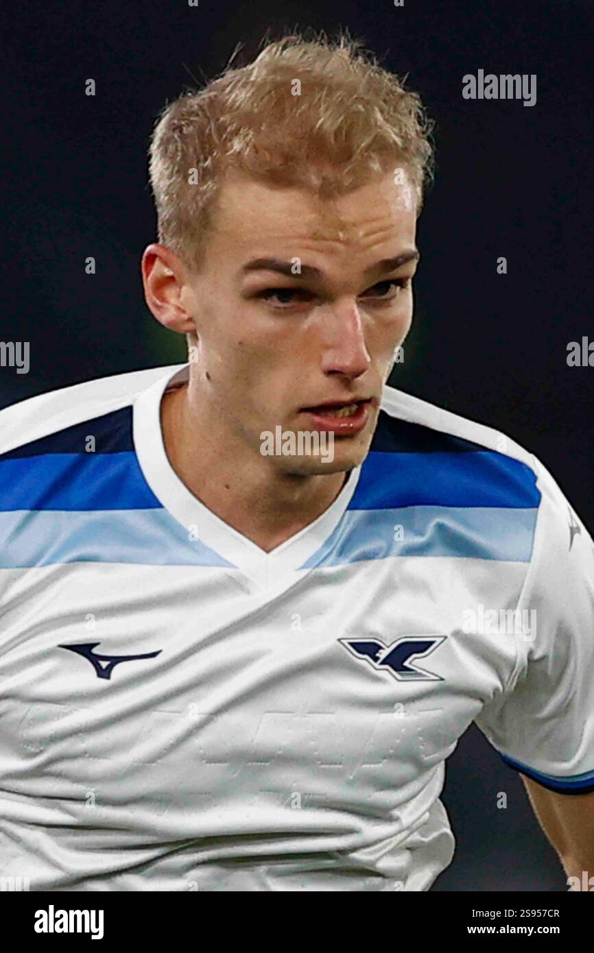 Lazio’s Gustav Isaksen looks on during the UEFA Europa League 2025/25