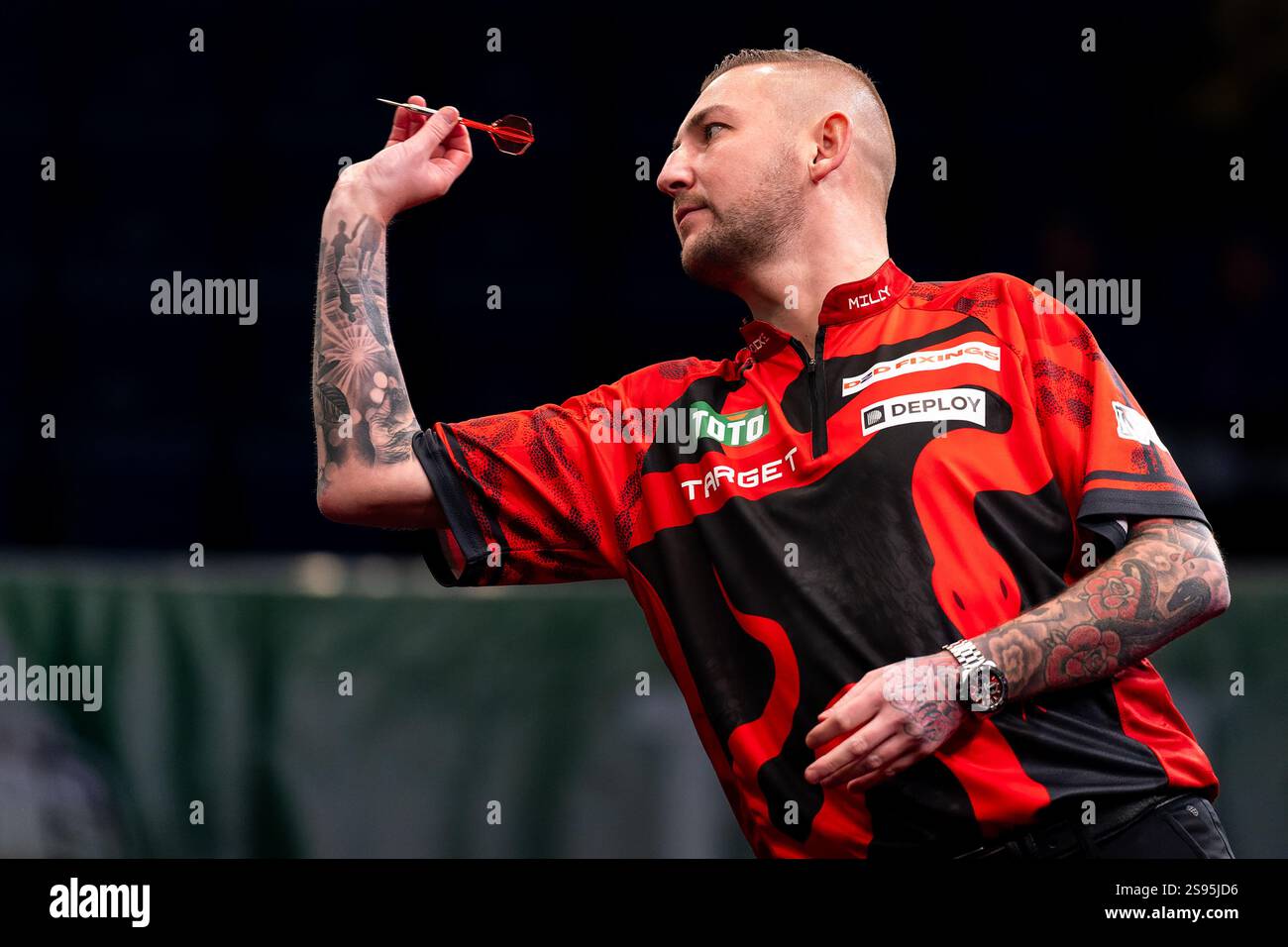 DEN BOSCH, NETHERLANDS JANUARY 24 Nathan Aspinall of England during