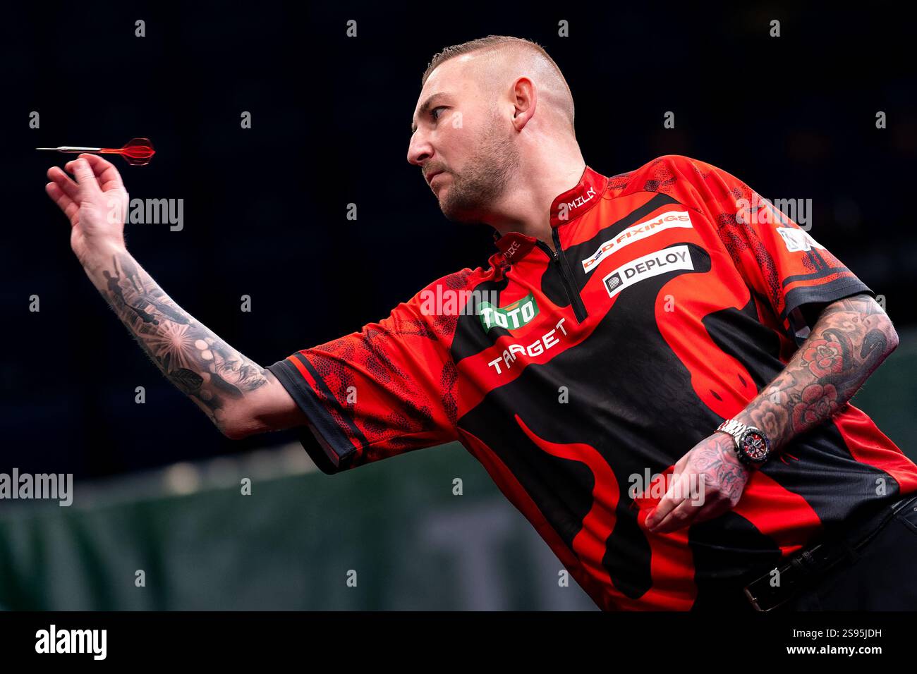 DEN BOSCH, NETHERLANDS JANUARY 24 Nathan Aspinall of England during