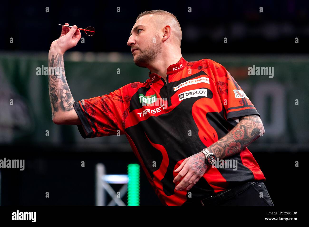 DEN BOSCH, NETHERLANDS JANUARY 24 Nathan Aspinall of England during