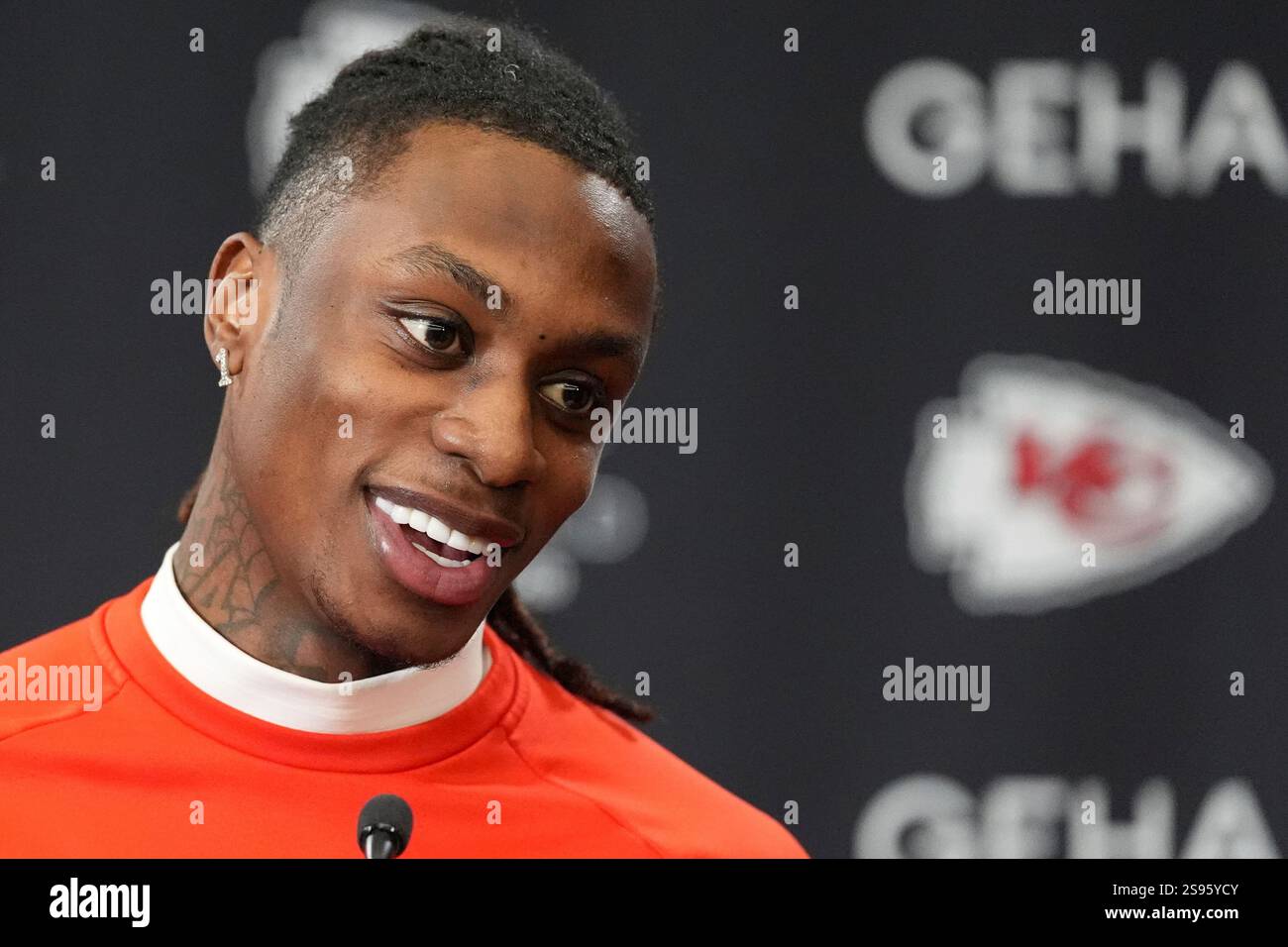 Worthy Nfl Kansas City Chiefs wide receiver Xavier Worthy addresses the media ...