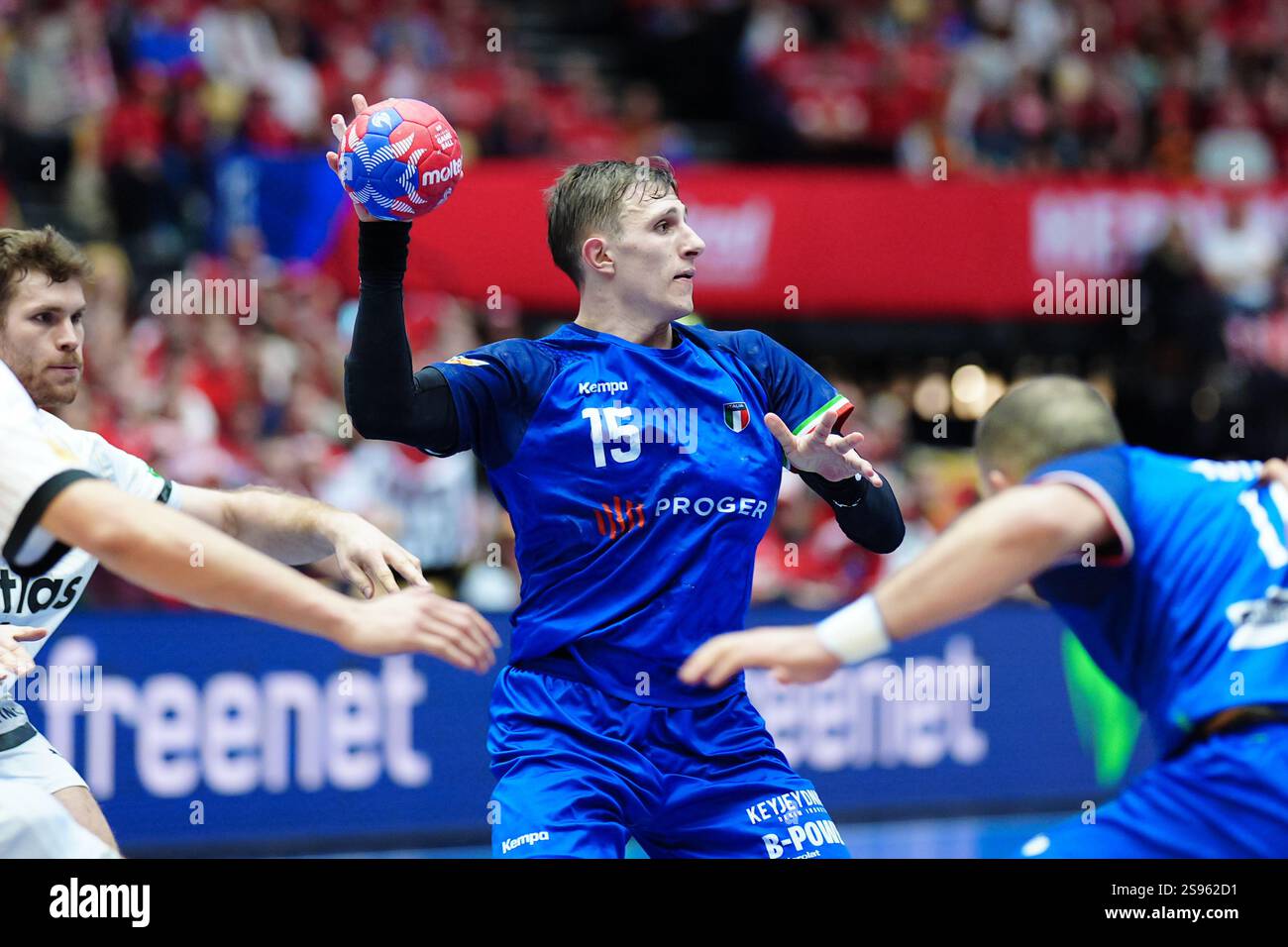 Simone Mengon (Italien, #15) DEN, Italien vs. Deutschland, Handball ...