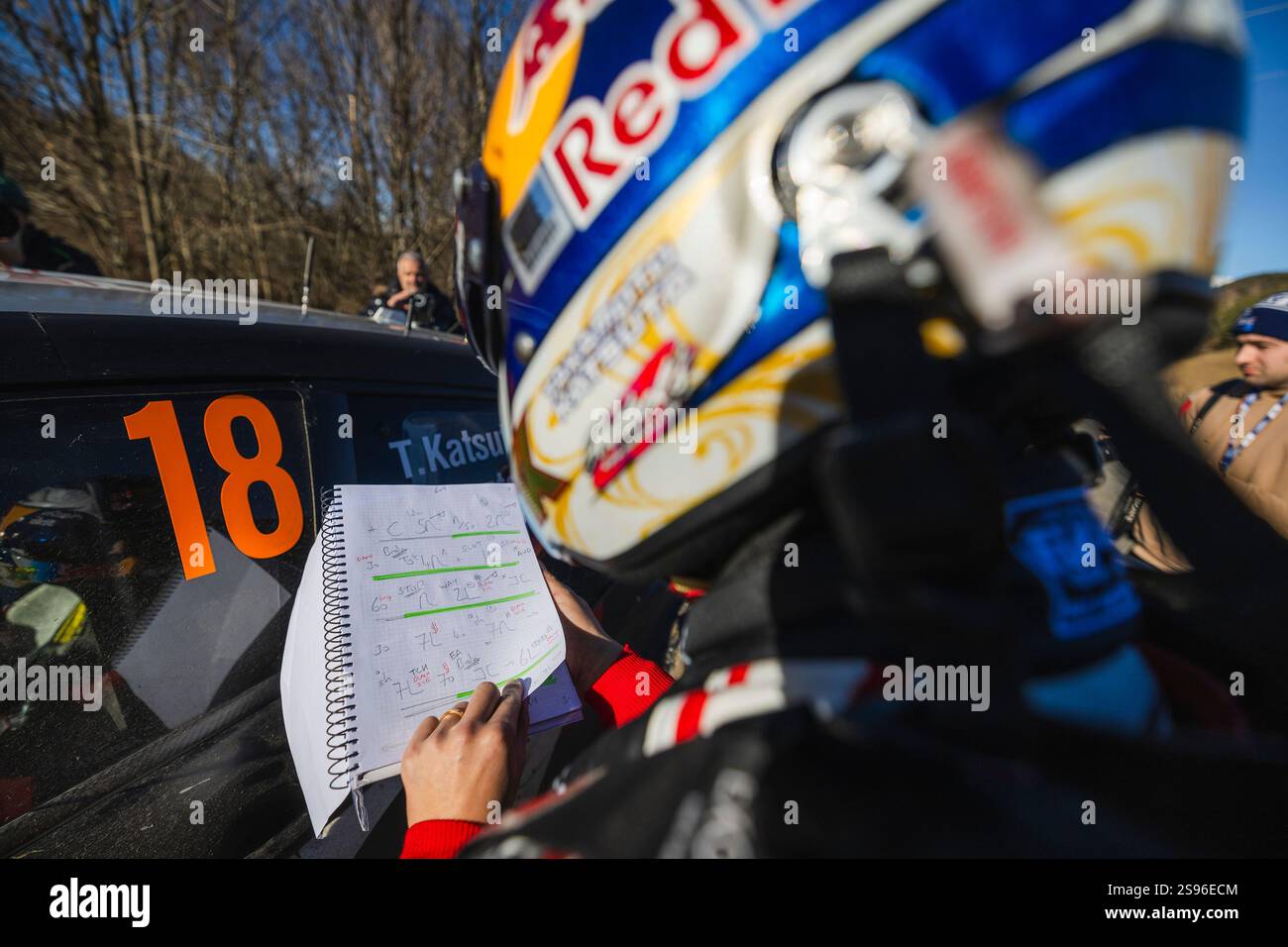 Photo Dédicacée Takamoto Katsuta – WRC Toyota, Rallye Monte-Carlo 2025, Autographe