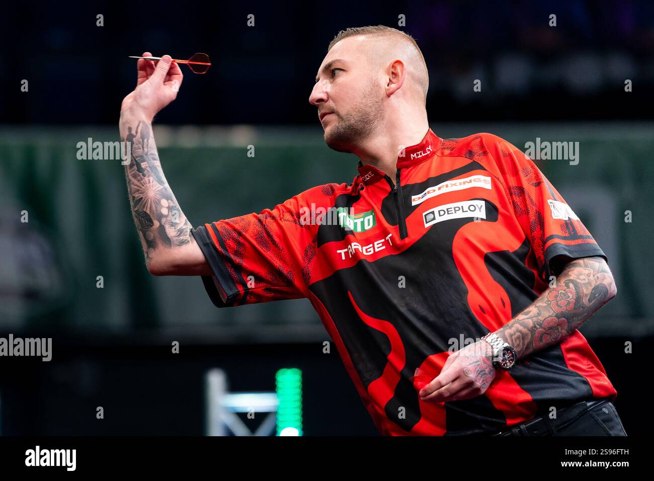DEN BOSCH, NETHERLANDS JANUARY 24 Nathan Aspinall of England during