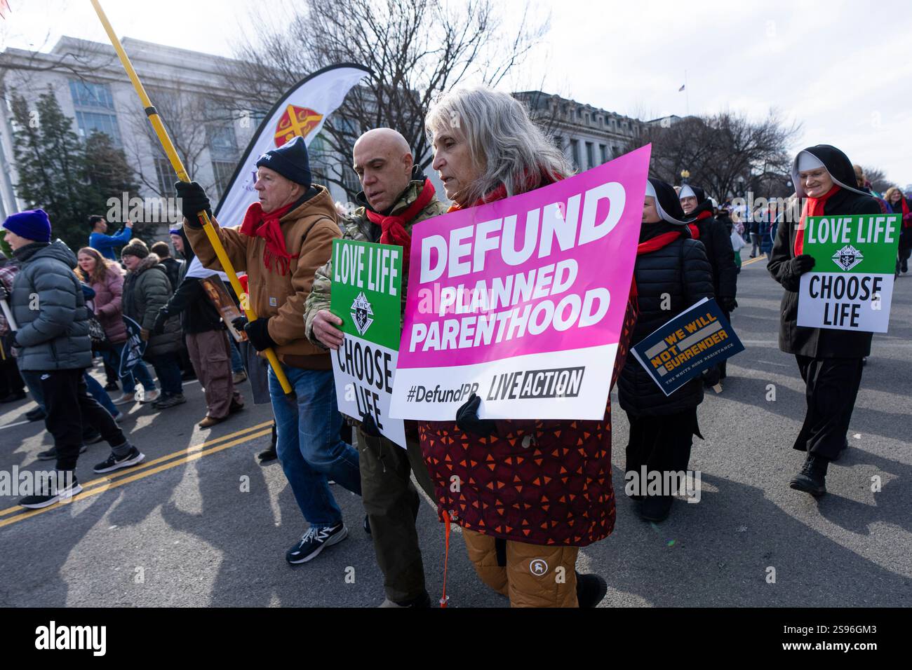 UNITED STATES JANUARY 24 The March for Life proceeds down Constitution Avenue after their