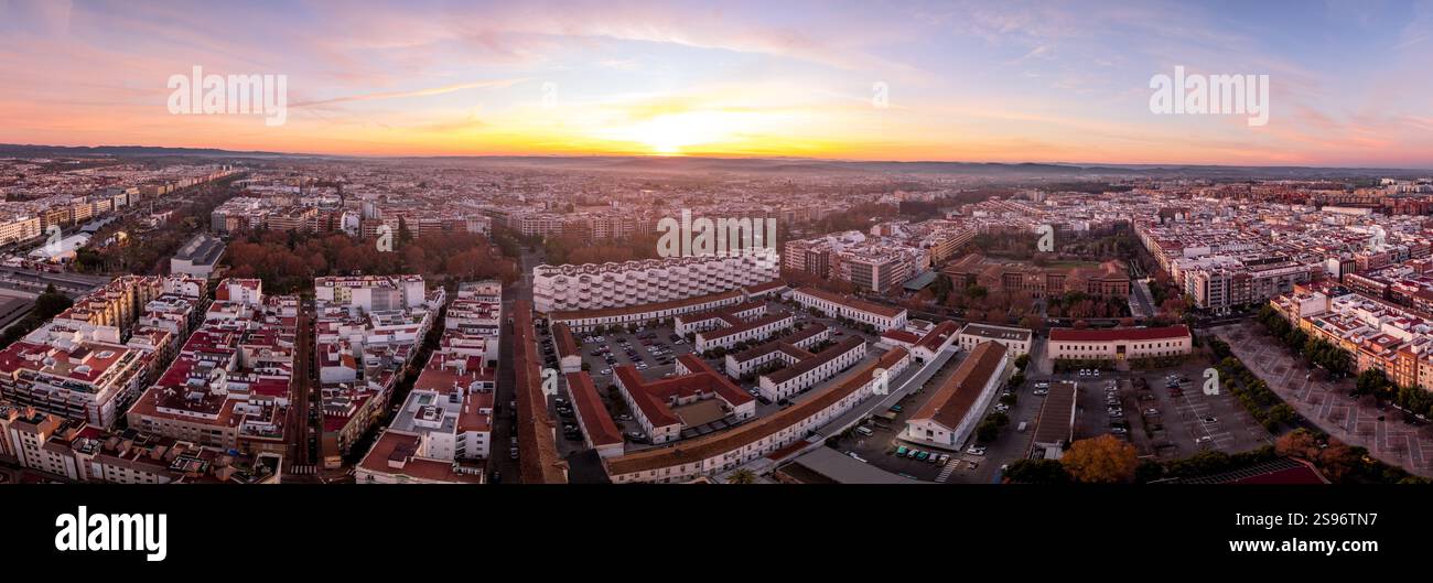 Aerial morning view of Cordoba city central in Spain Stock Photo