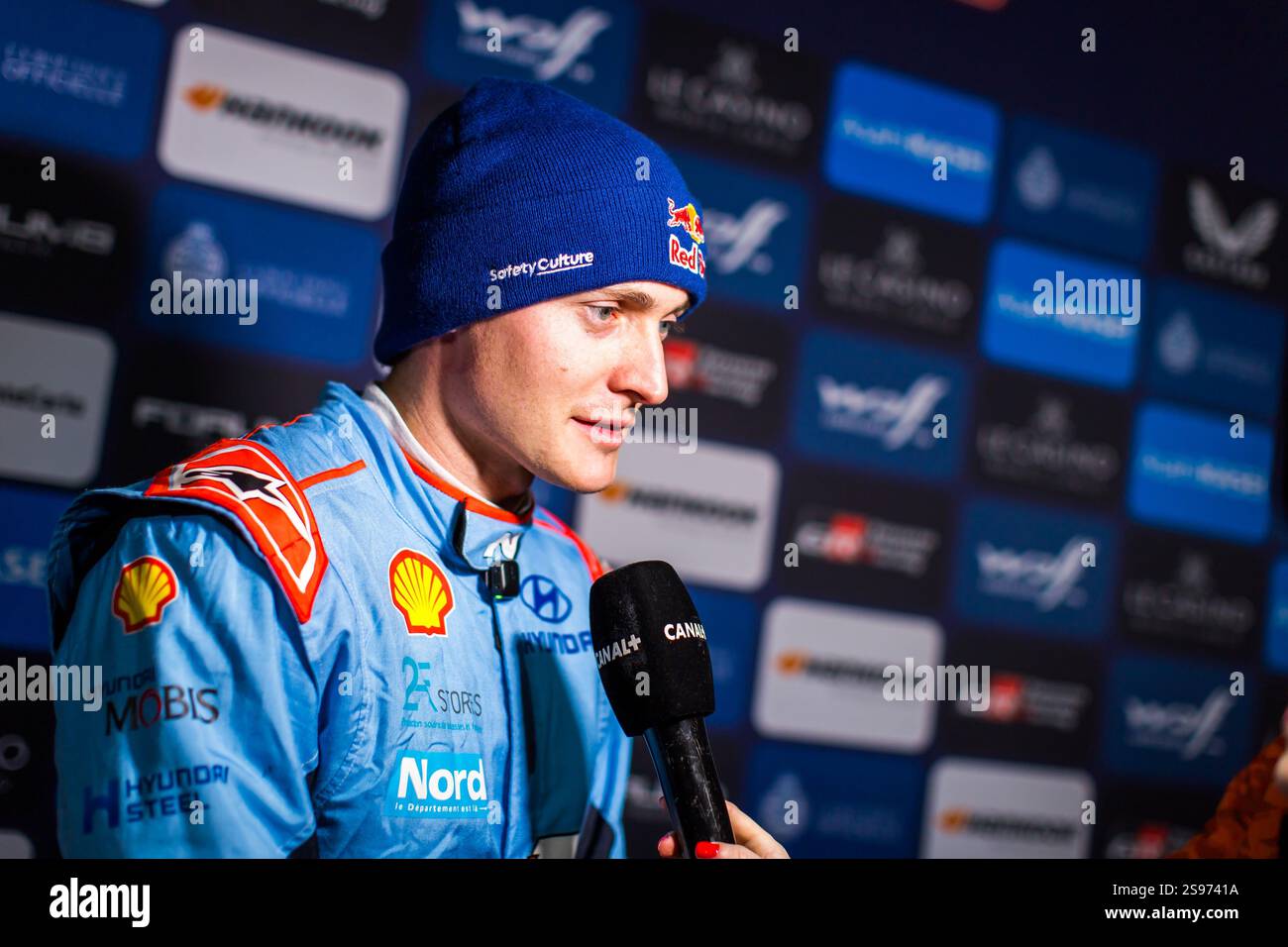 Photo Dédicacée Adrien Fourmaux - WRC Hyundai - Rallye Monte-Carlo 2025