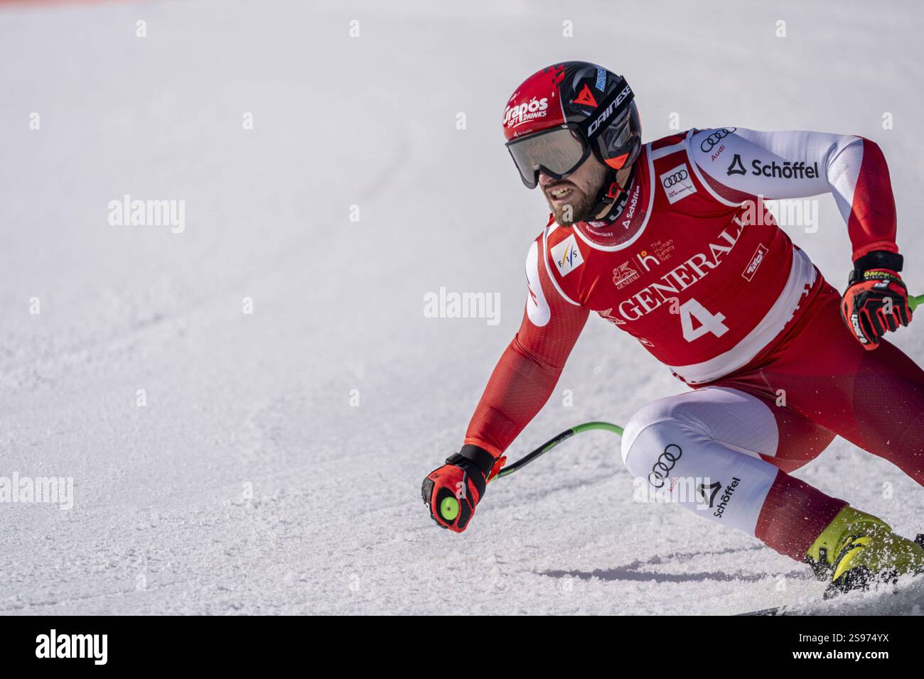 KITZBUEHEL, AUSTRIA JANUARY 24 Daniel Hemetsberger of Austria during