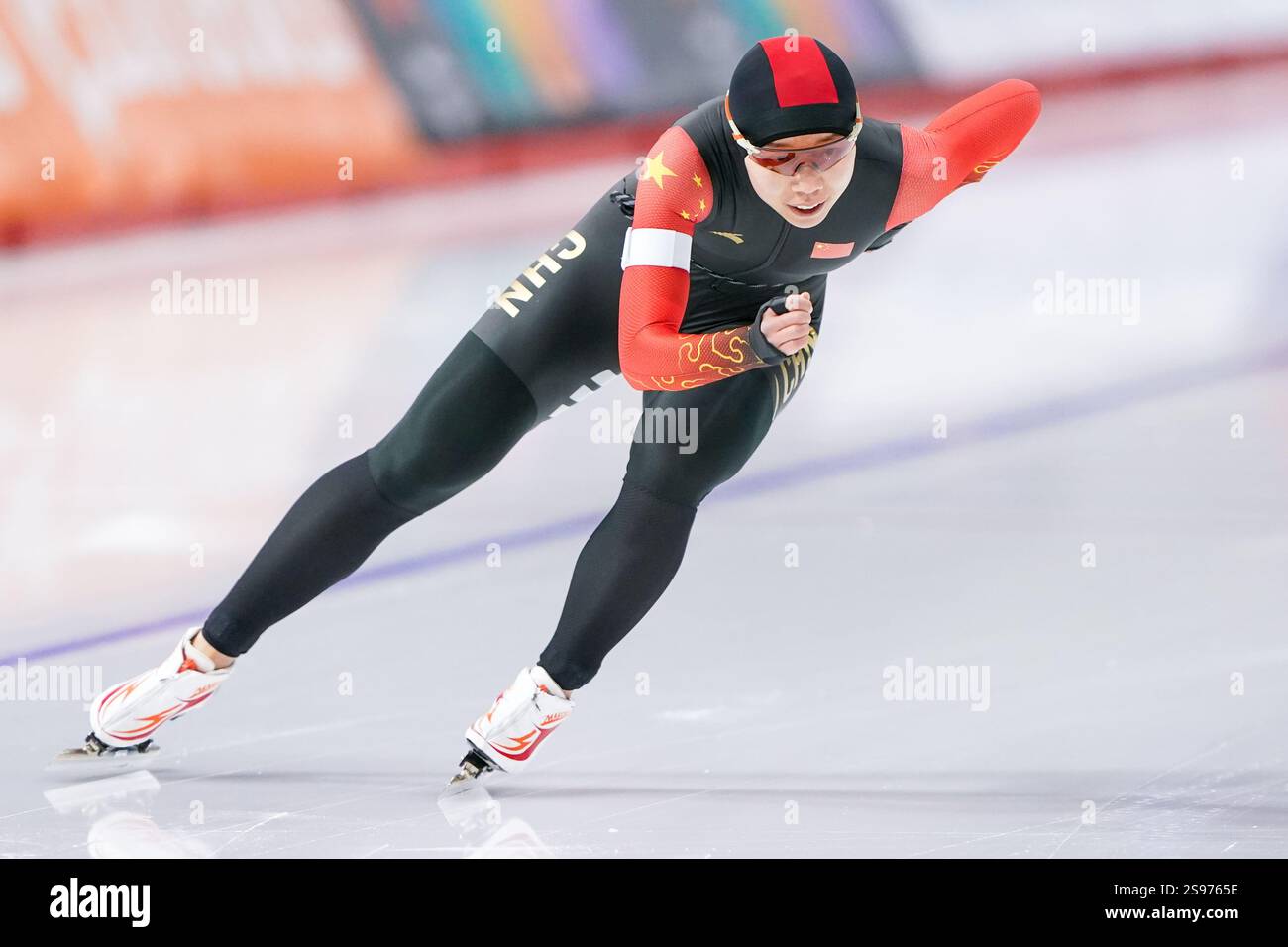 CALGARY, CANADA JANUARY 24 Qi Yin of China competing during the ISU