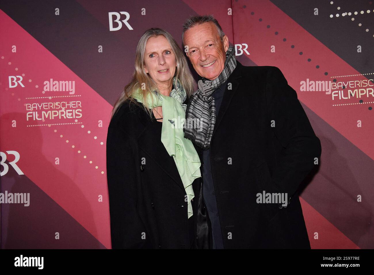 Claudia Heiss und Michael Roll bei der Verleihung Bayerischer Filmpreis am 24.01.2025 im Prinzregententheater in Muenchen Stock Photo