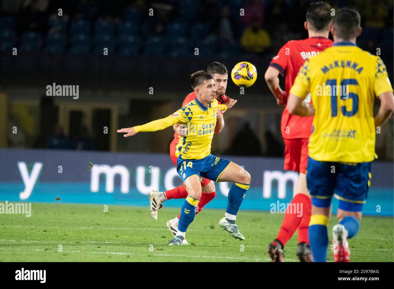 Spanish La Liga EA Sports soccer match Las Palmas vs Osasuna at Gran ...