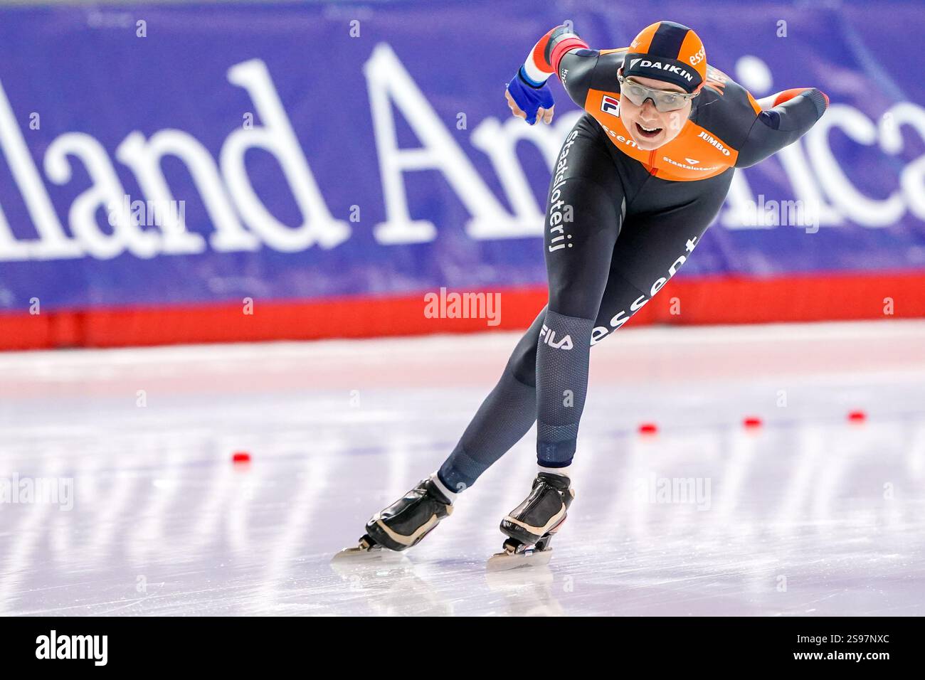 CALGARY, CANADA JANUARY 24 Sanne In 't Hof of Netherlands competing