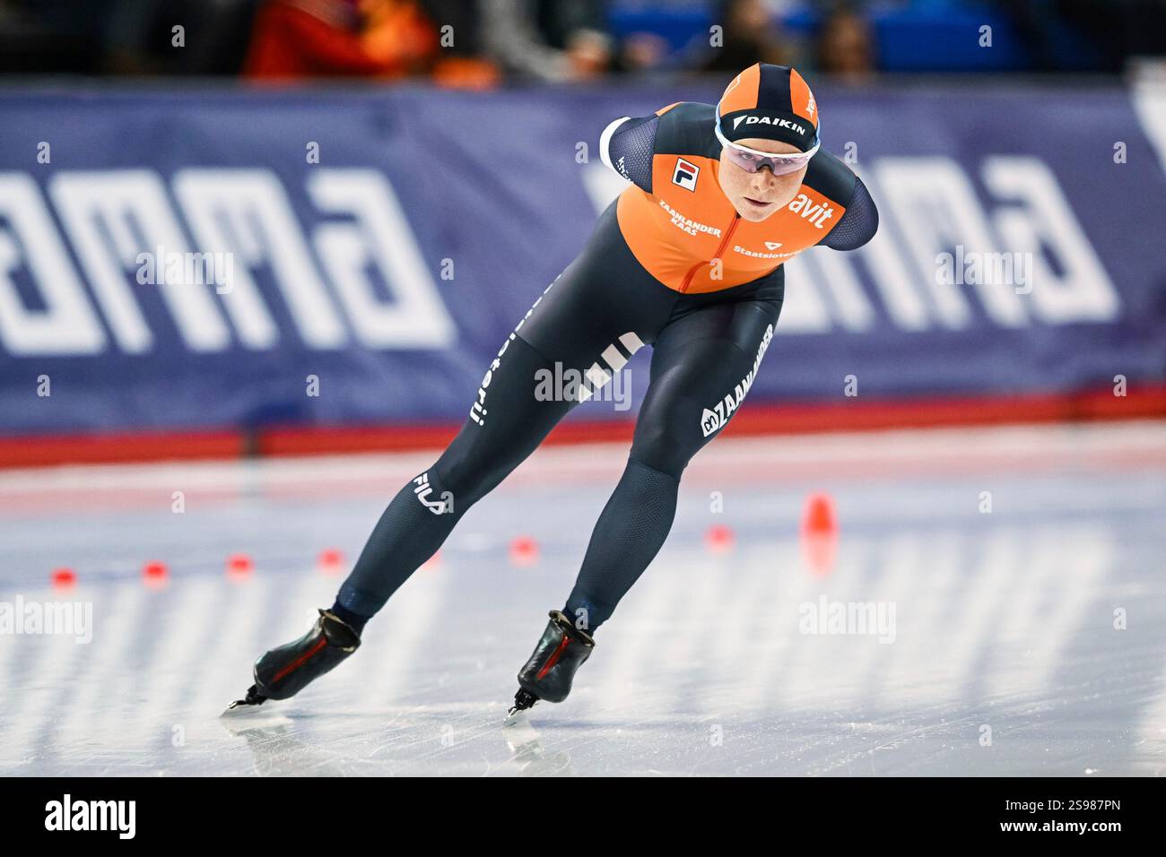CALGARY, AB, CANADA JANUARY 24 Marijke Groenewoud (NED) races during