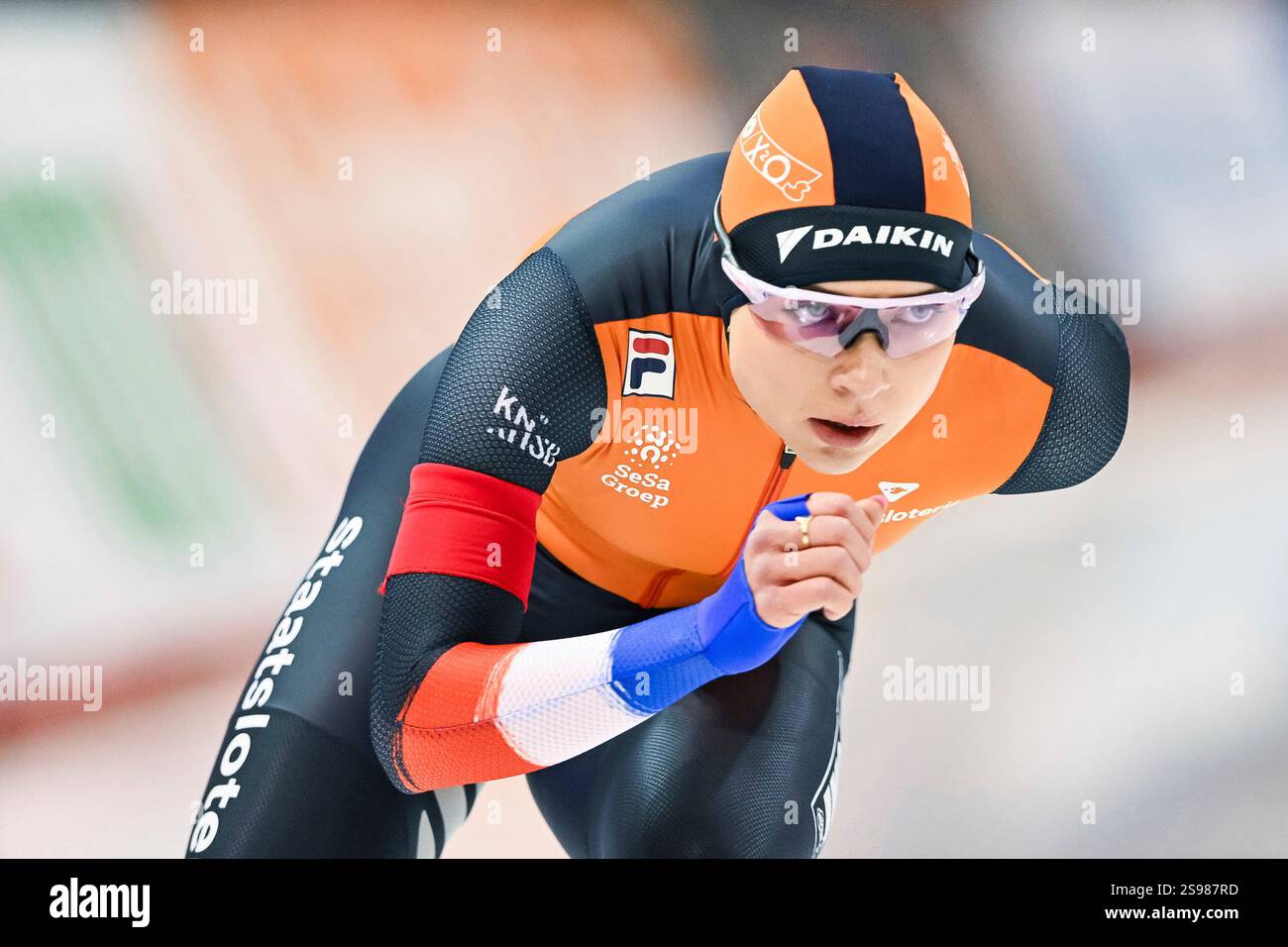 CALGARY, AB, CANADA JANUARY 24 Joy Beune (NED) races during the