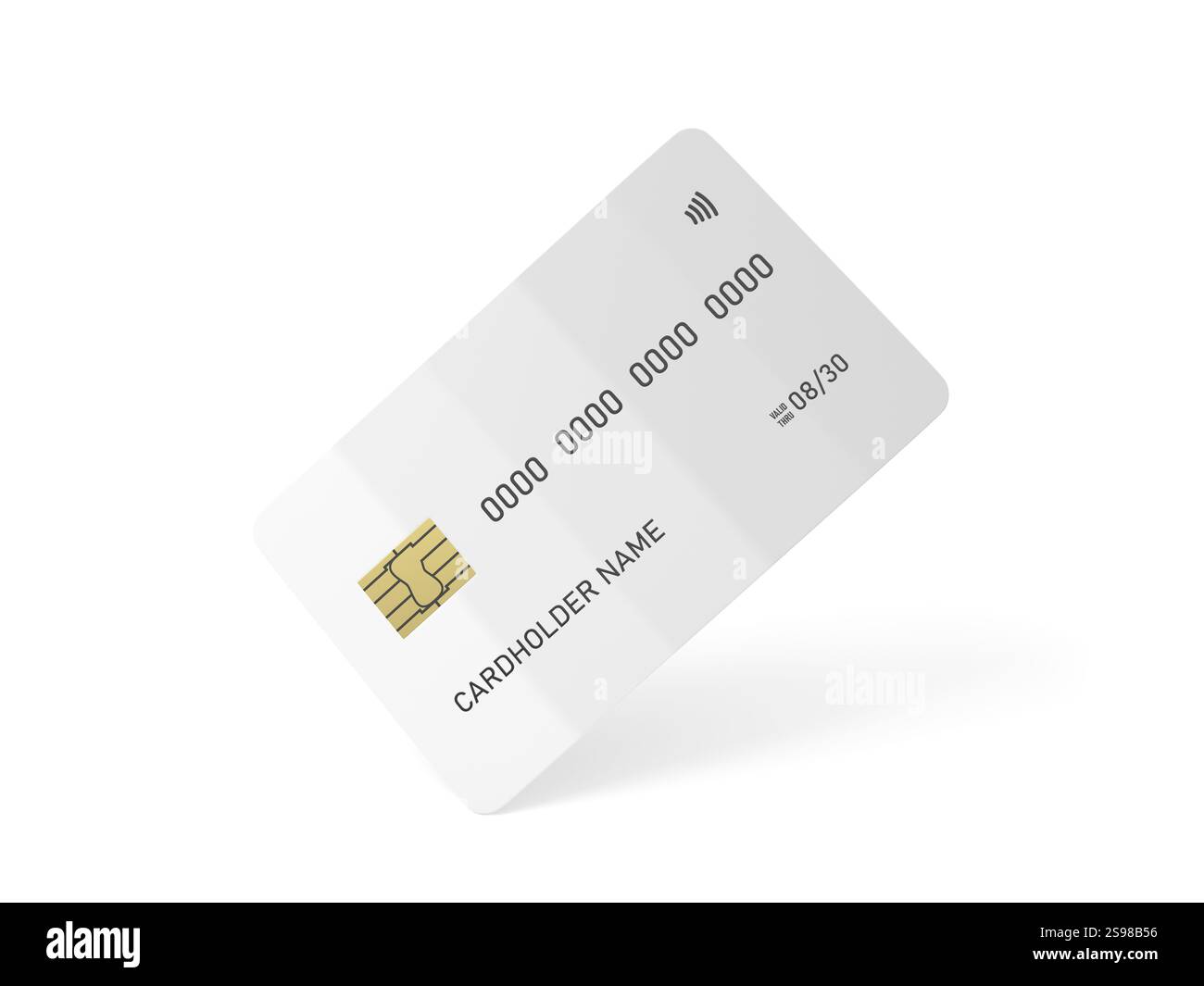 Bank card on a white background. 3d illustration Stock Photo - Alamy