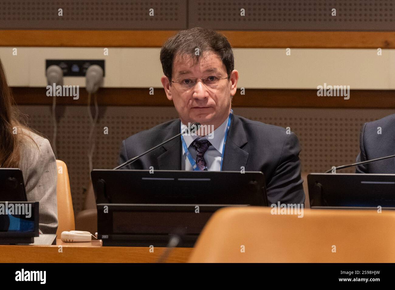 New York, NY, 24 January 2025: Ambassador Dmitry Polyanskiy of Russia ...
