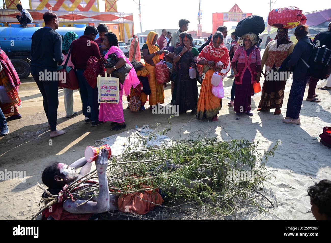 January 22, 2025, Prayagraj, Uttar Pradesh, India Prayagraj A Sadhu