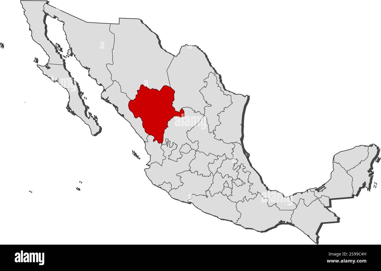 Durango mexico map hi-res stock photography and images - Alamy