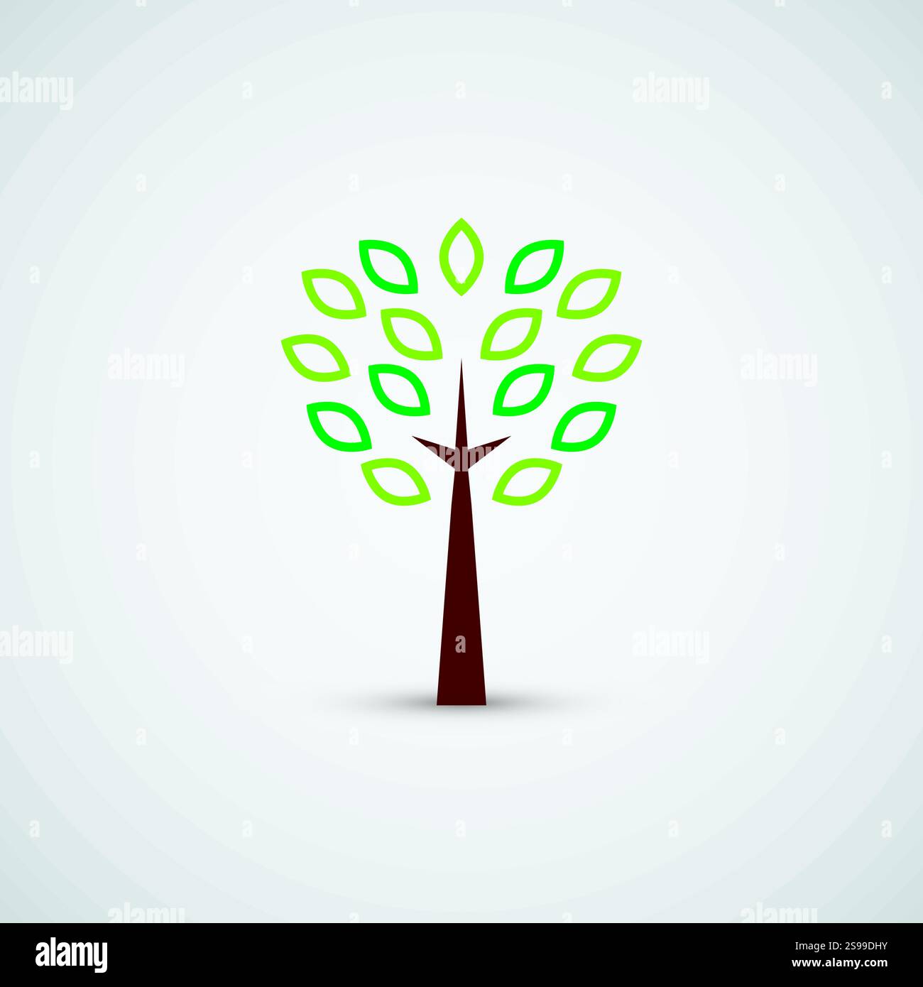 Creative and unique tree logo design icon template Stock Vector