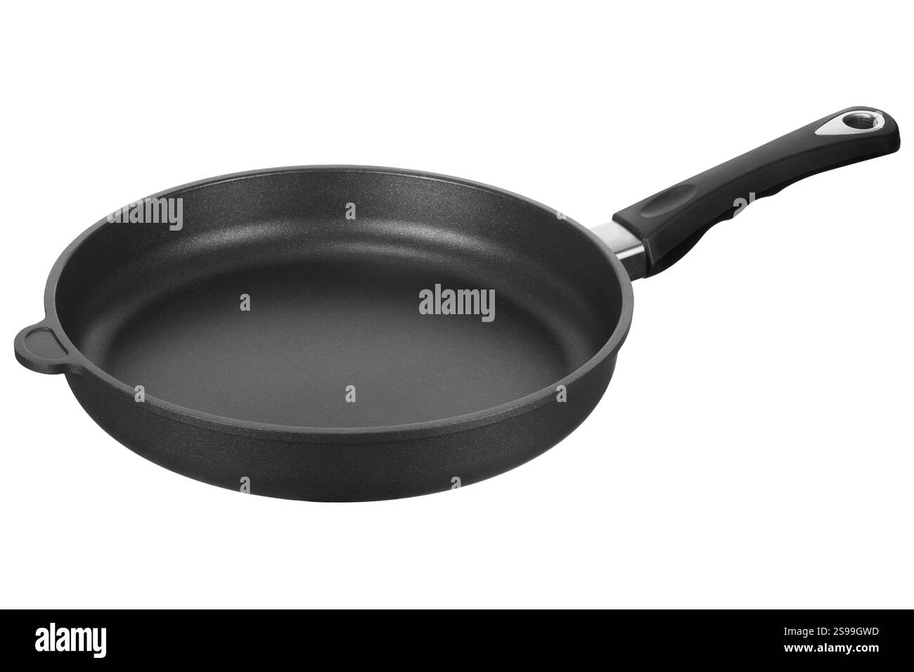 Non-Stick Frying Pan on a White Background Stock Photo