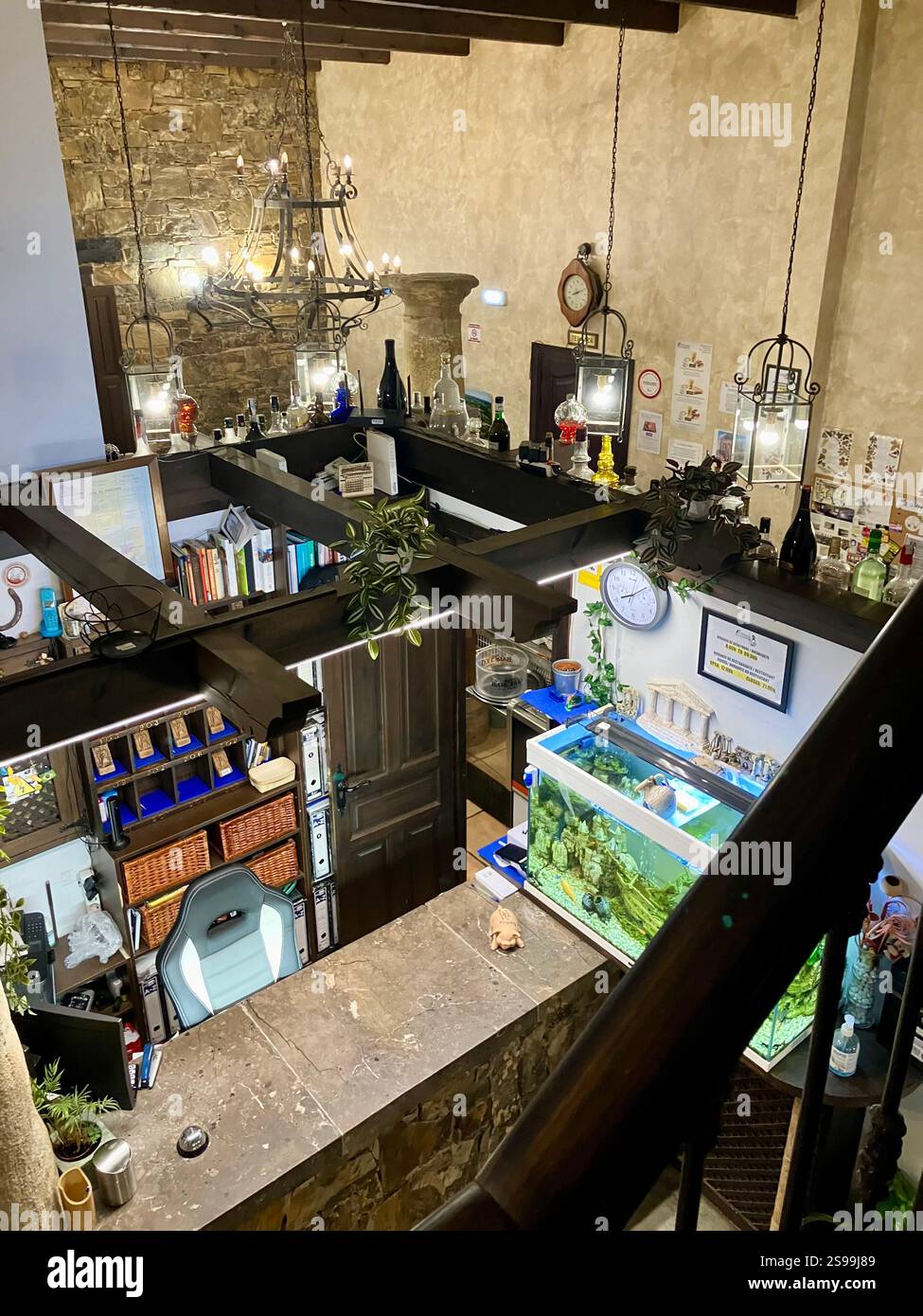 The Knights Templar Library, Ponferrada Castle, Spain - Smartphone Captured Stock Image