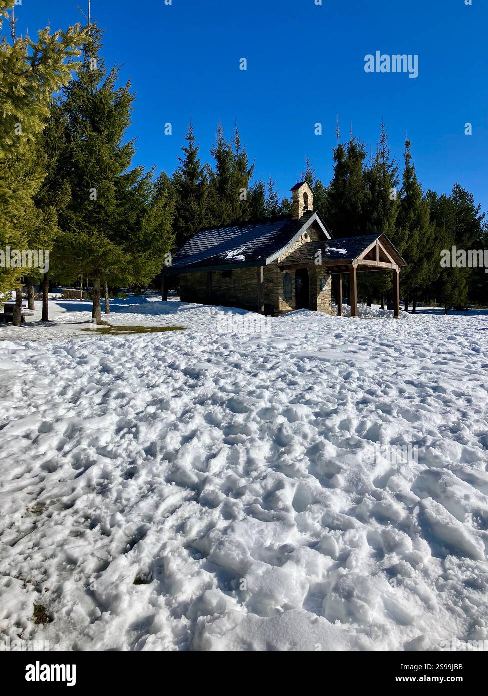 Ermita de Santiago, Alto de Foncebadón, Spain - Smartphone Captured Stock Image