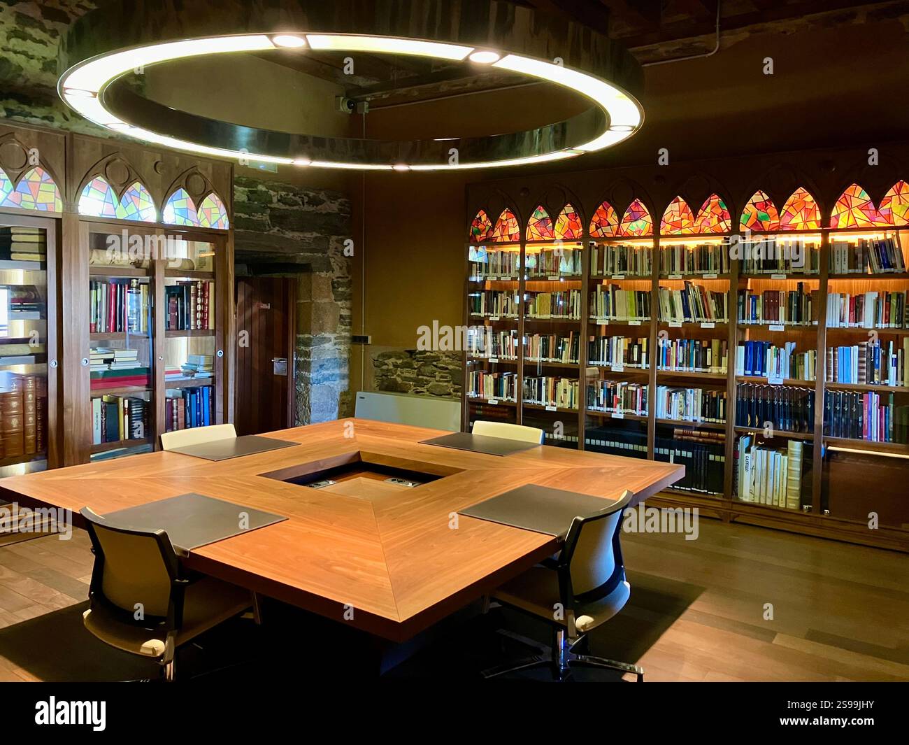 The Knights Templar Library, Ponferrada Castle, Spain - Smartphone Captured Stock Image