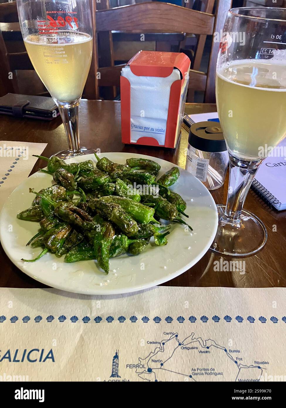 Padrón Peppers, Pimienyos de Padrón, Galicia, Spain - Smartphone Captured Stock Image