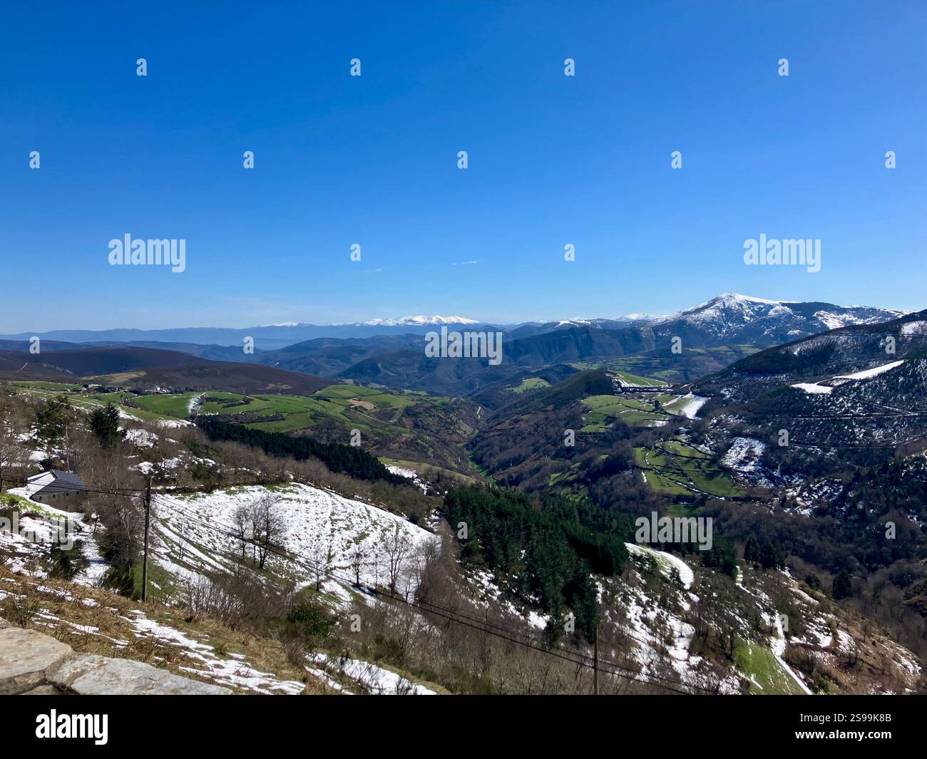 Views from O Cebreiro, Galicia, Spain on a Winter's Day - Smartphone Captured Stock Image