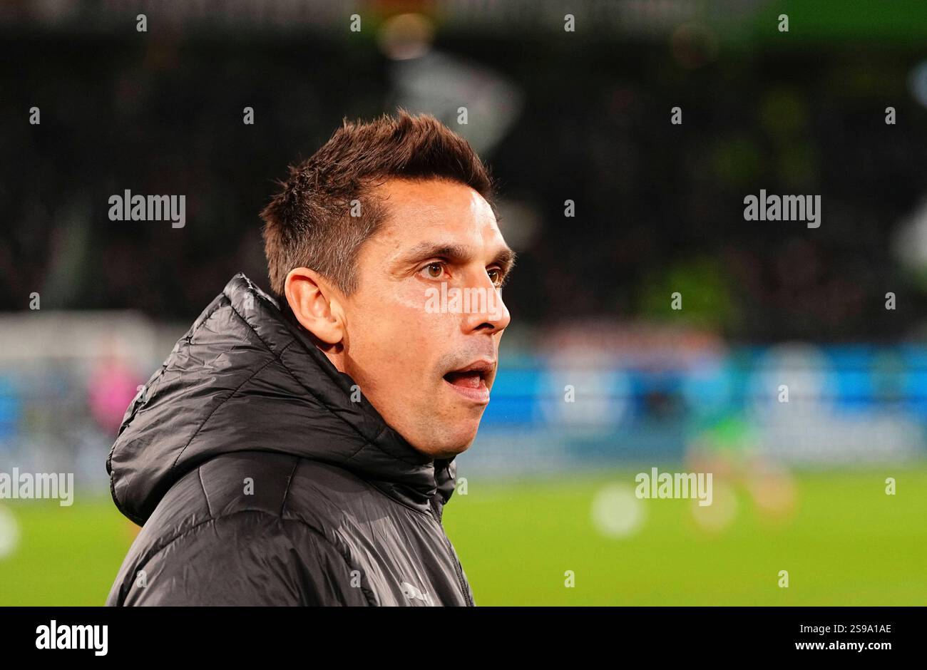 January 24 2025: Marcel Rapp (Holstein Kiel) looks on during a 1 ...