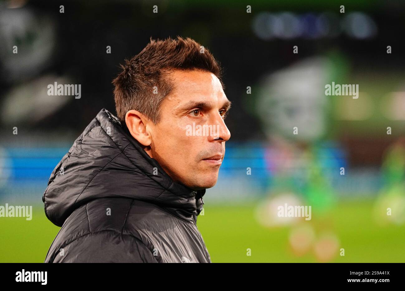 January 24 2025: Marcel Rapp (Holstein Kiel) looks on during a 1 ...