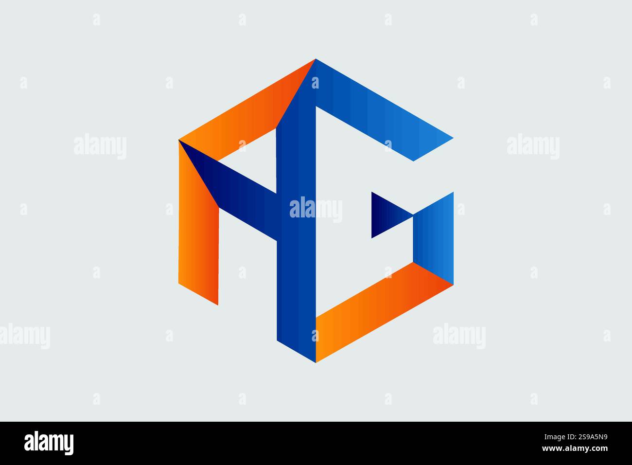 AG Logo Design Professional & Classic Stock Vector