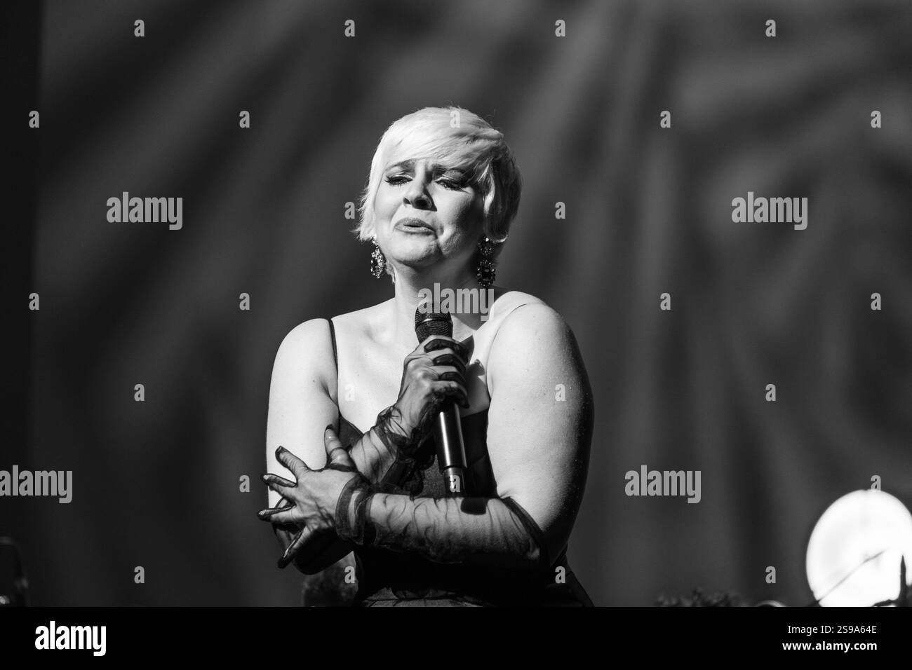 Pasion Vega performs in concert SONAREM 24 at Teatro Real on January 24, 2025 in Madrid, Spain. Stock Photo