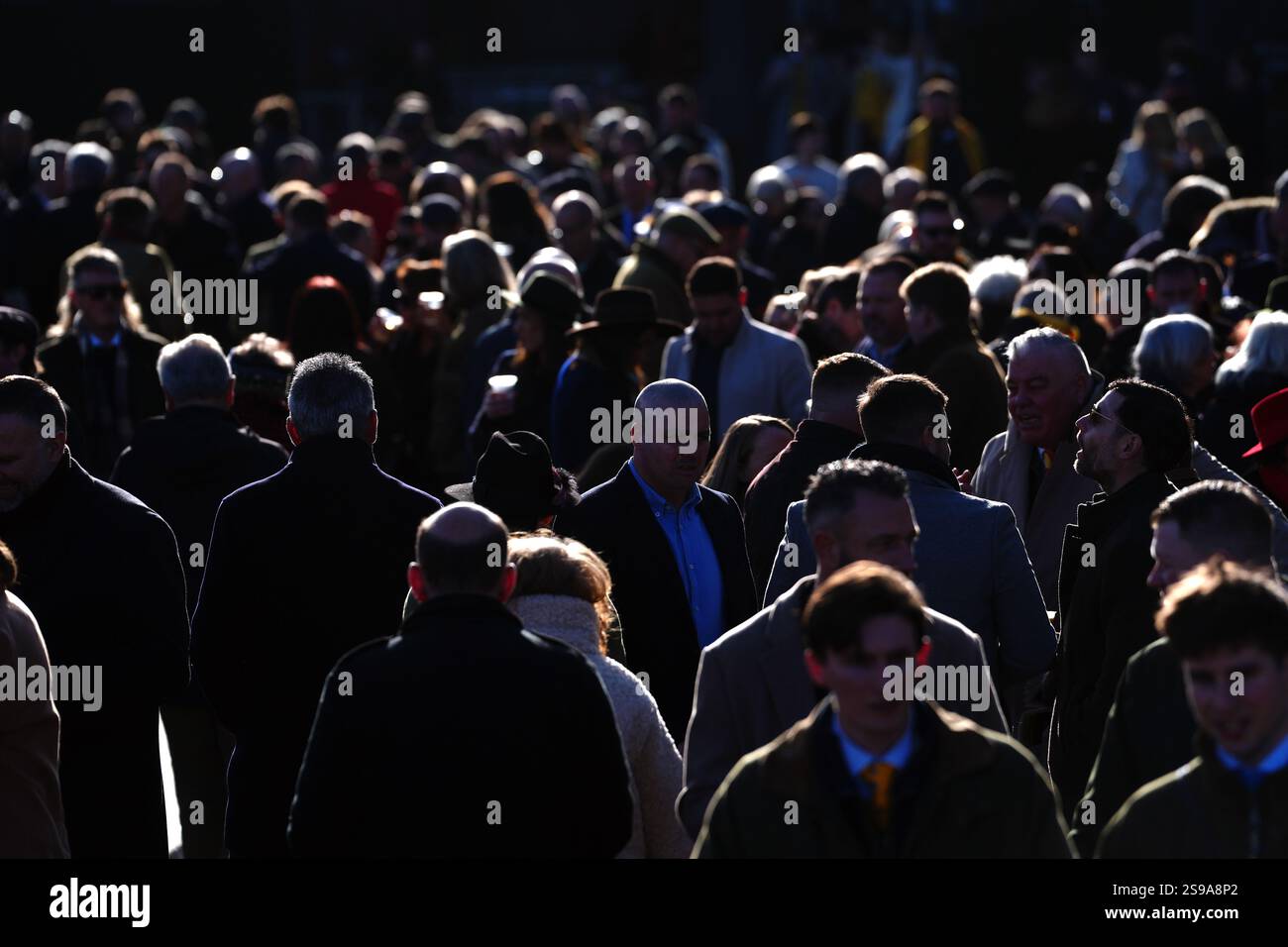 Racegoers during Festival Trials Day at Cheltenham Racecourse. Picture