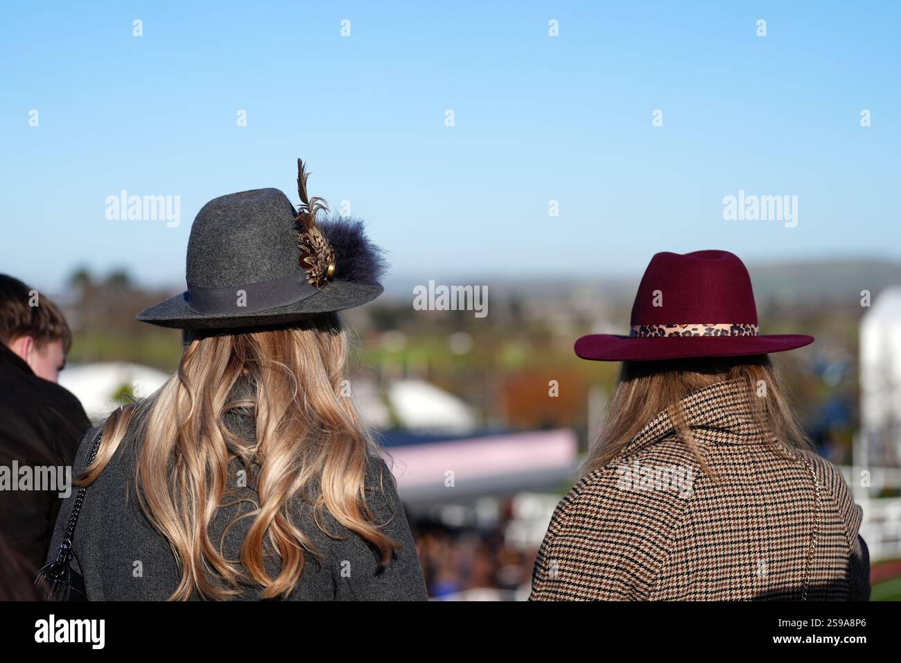 Racegoers during Festival Trials Day at Cheltenham Racecourse. Picture