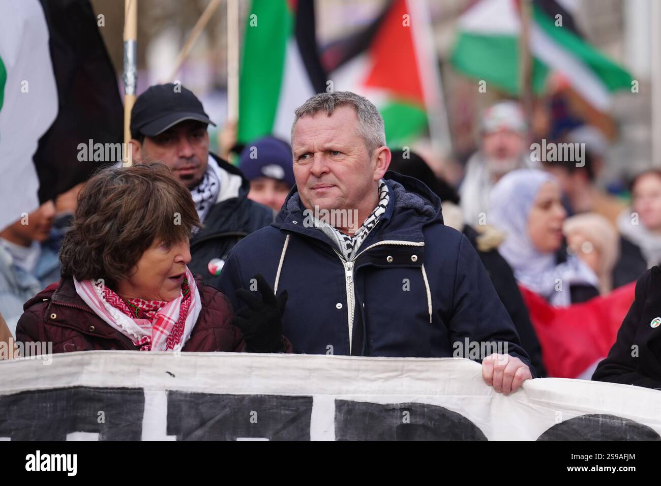 People Before Profit politician Richard Boyd Barrett takes part in a ...
