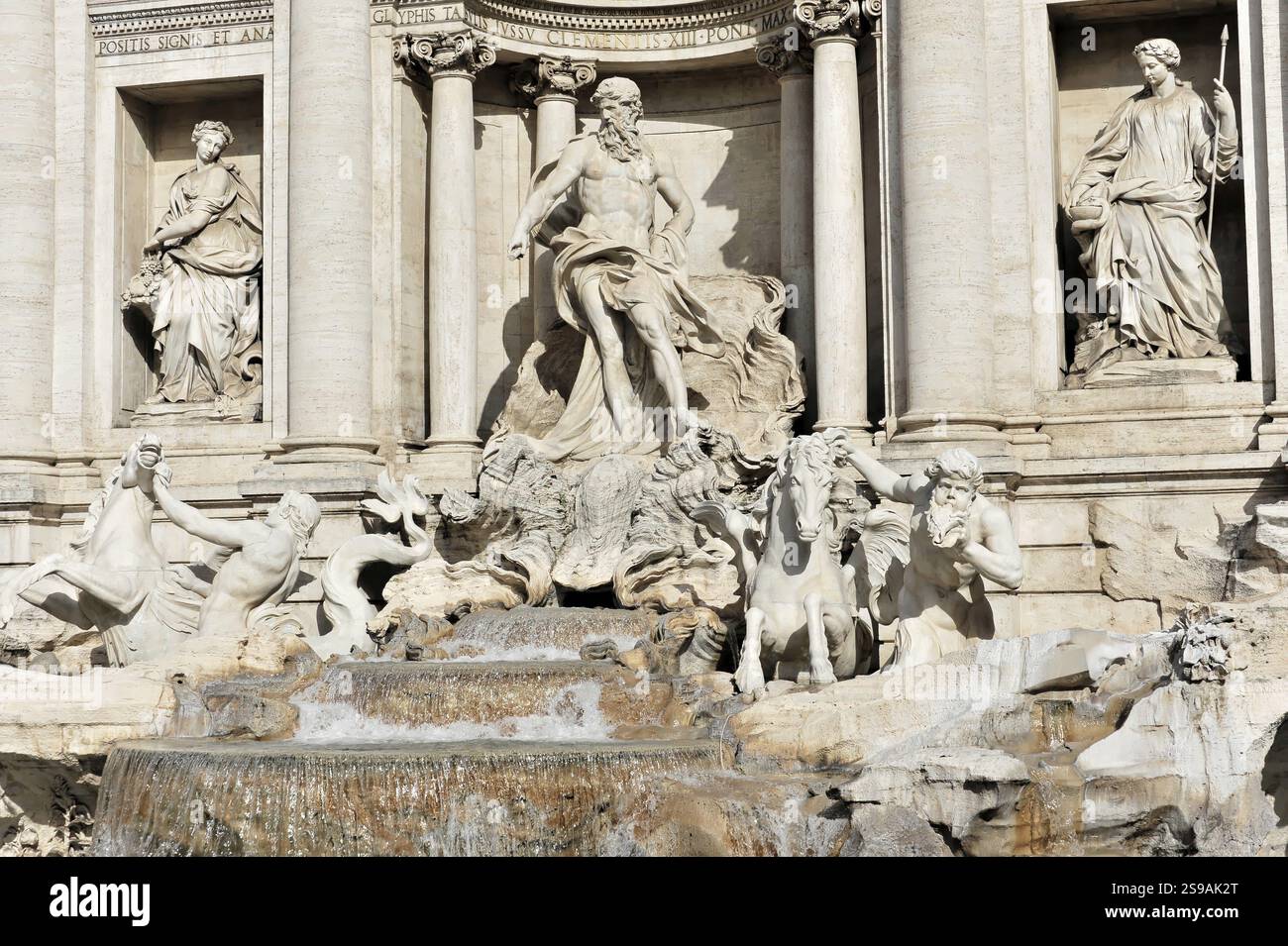 Trevi Fountain, architect Nicola Salvi, Rome, Lazio, Fontana di Trevi ...