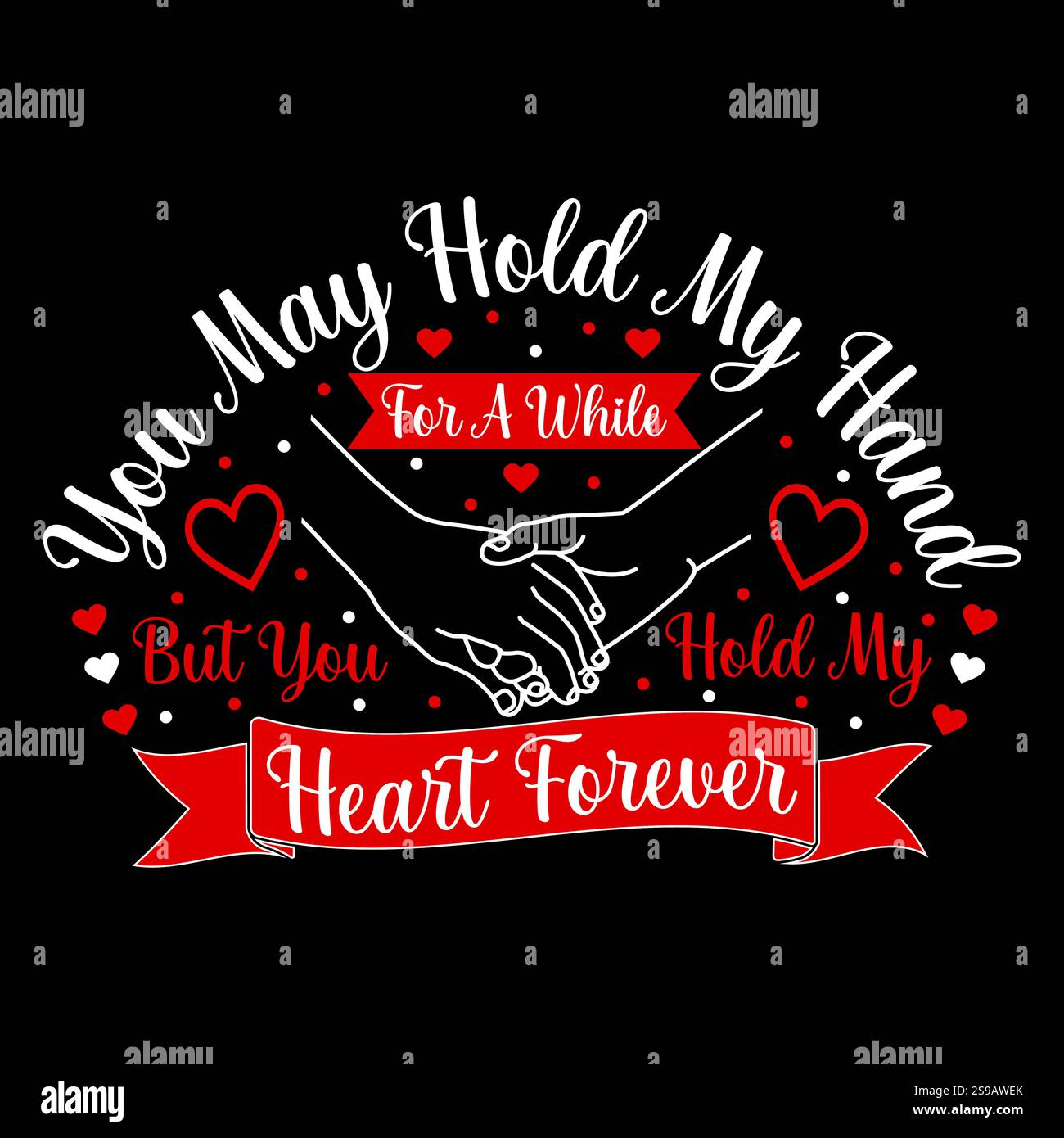 Valentine's day vector text typography design Stock Vector