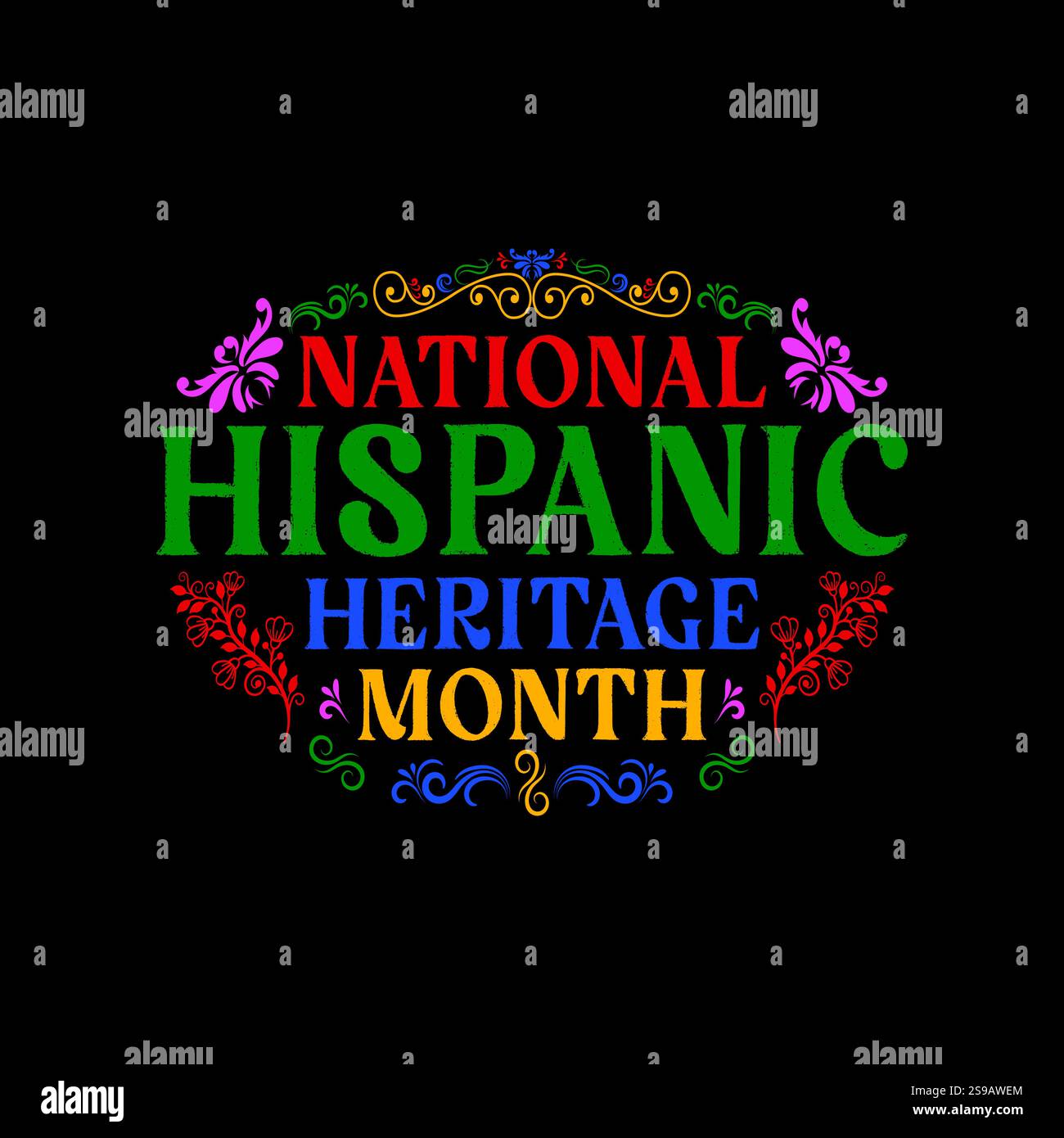 Hispanic Heritage Month Vector illustration design Stock Vector