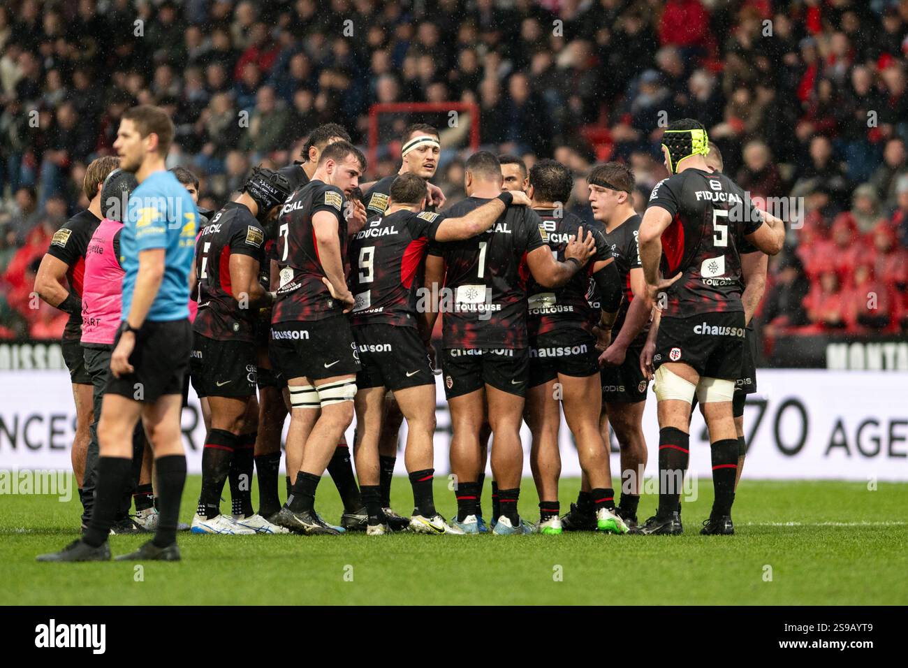 during the French championship Top 14 rugby union match between Stade ...