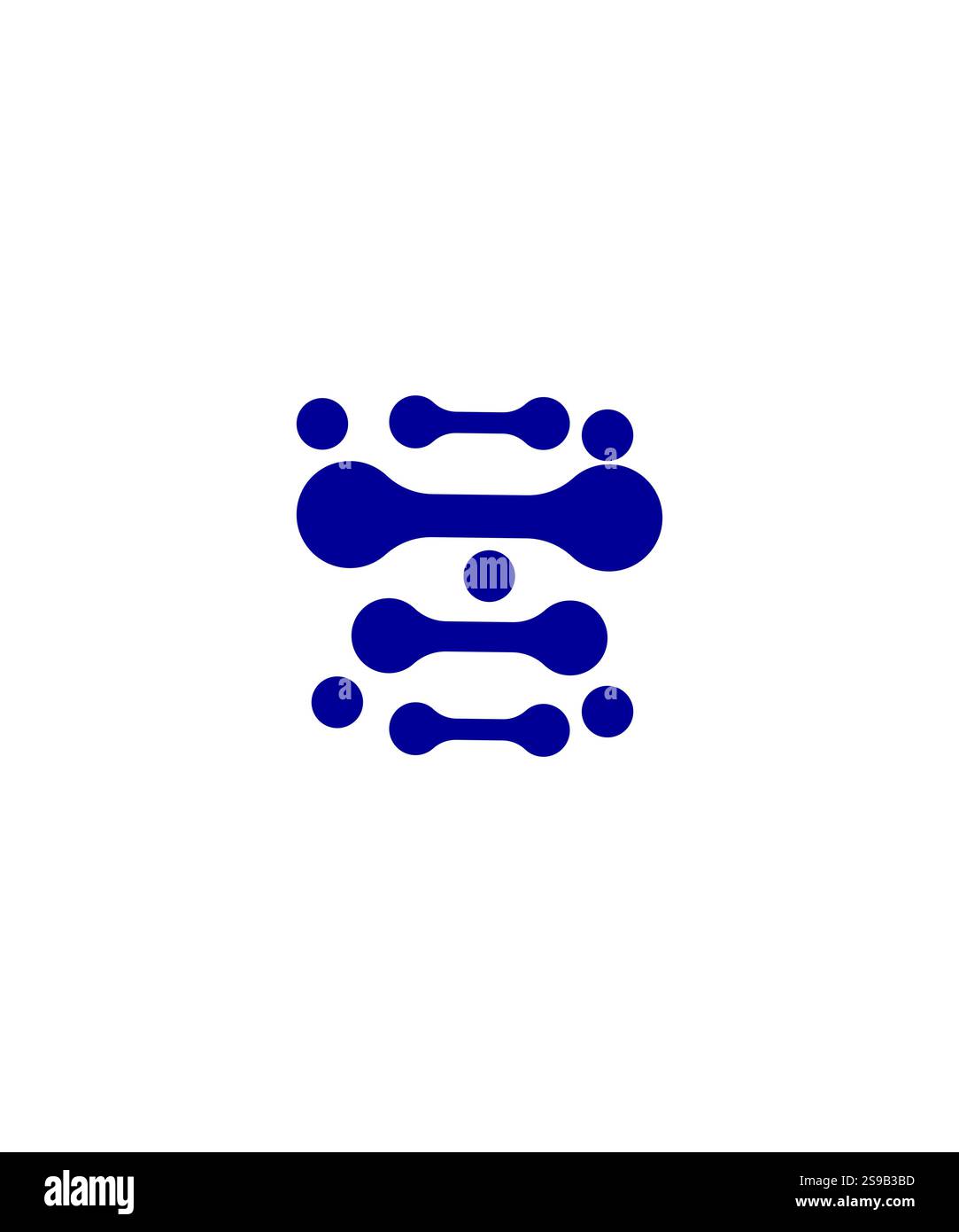 abstract molecule tech logo, blue Molecule logo, vector illustration Stock Vector